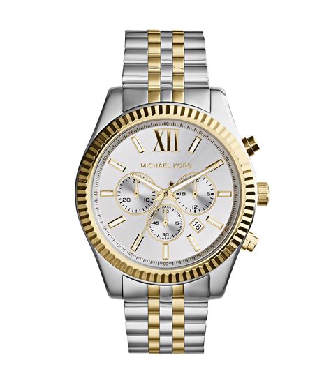 michael kors mens watches gold and silver|Michael Kors lexington watch men's.